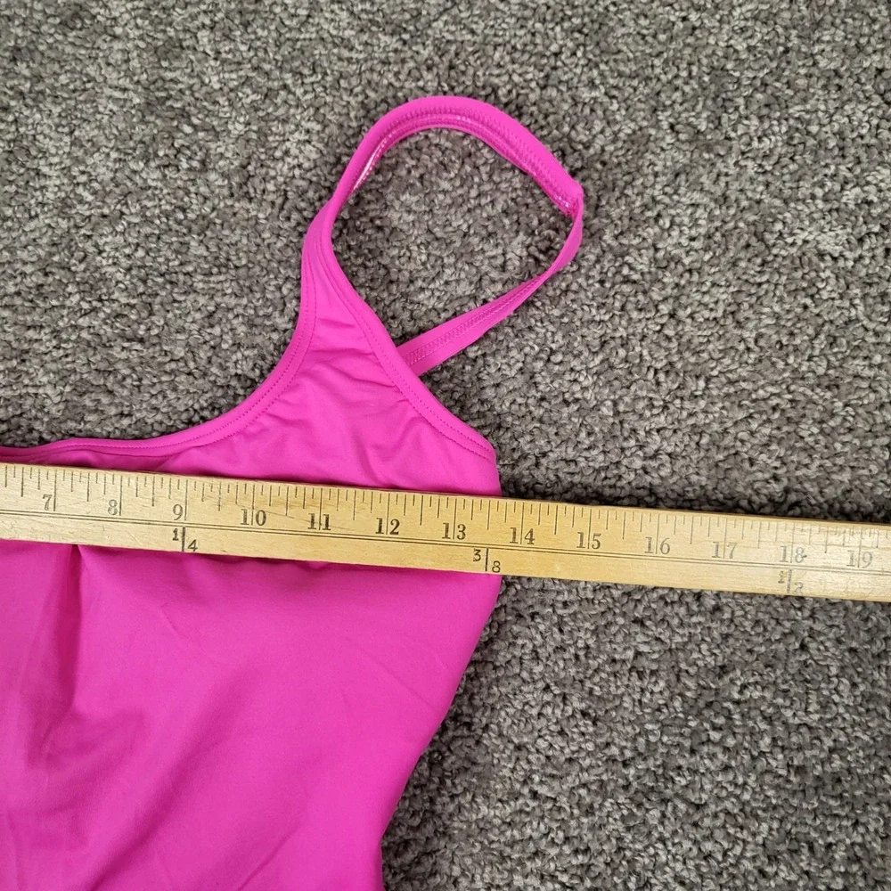 Michael Kors Womens 12 Ultra Pink Lattice Caged Back One-Piece Swimsuit NWT $118